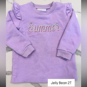 Jelly Beans Lavender Sweatshirt with 'Summer' Embroidery